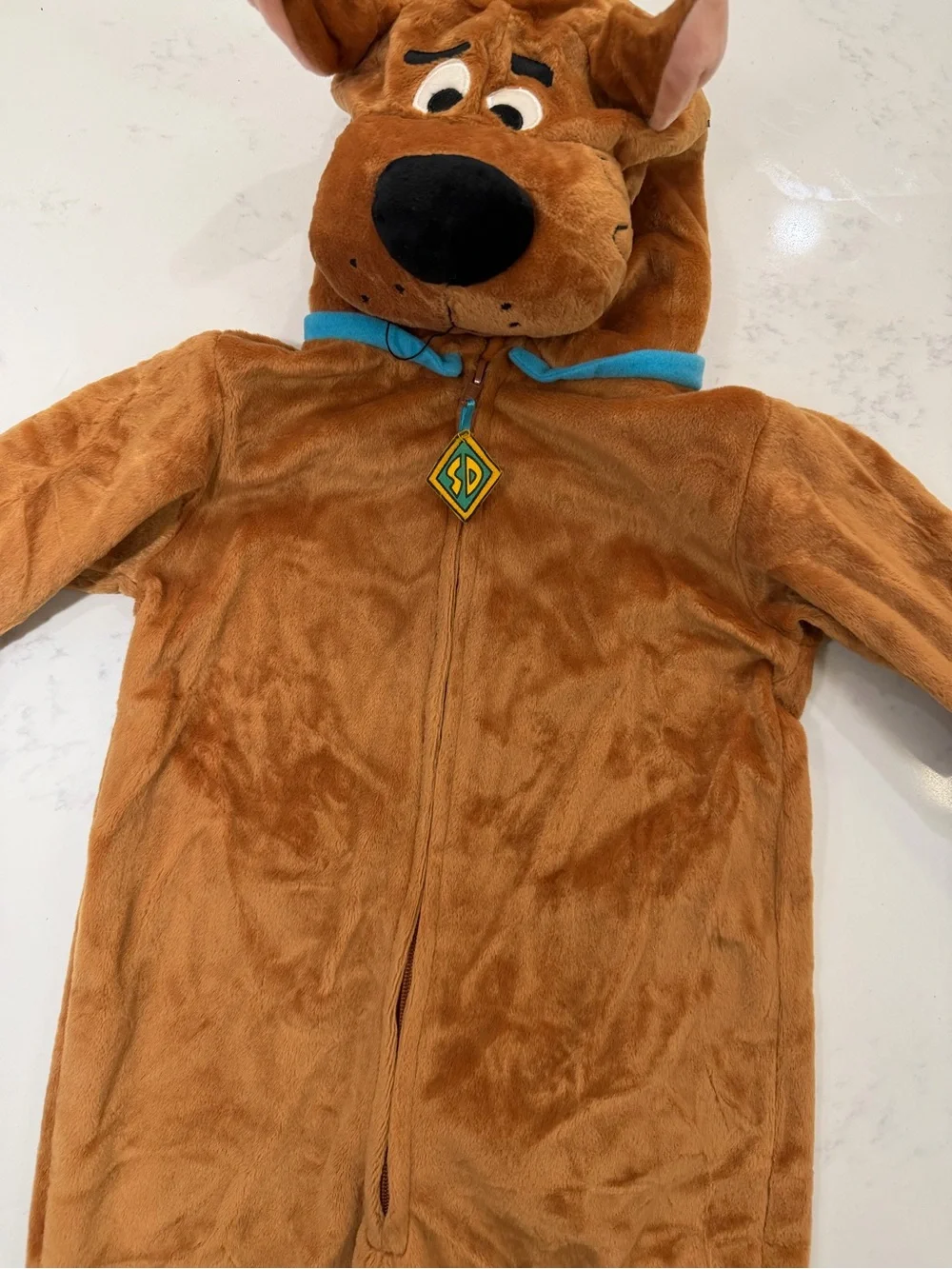 Cartoon Network Scooby-Doo Brown Plush Hooded Kids One-Piece